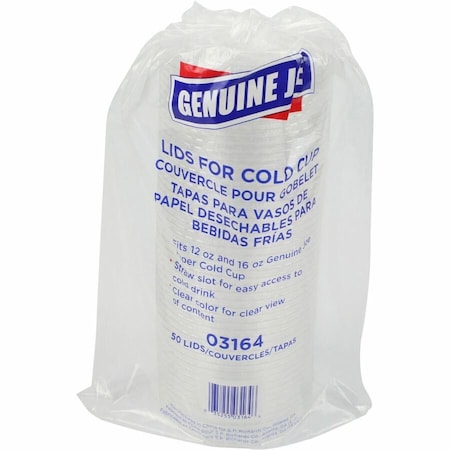 Genuine Joe Cold Cup Lids - Fits 12 oz and 16 oz - Clear, 1000PK GJO03164CT